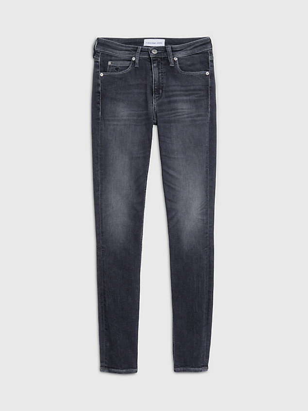 black mid rise skinny jeans für damen - calvin klein jeans