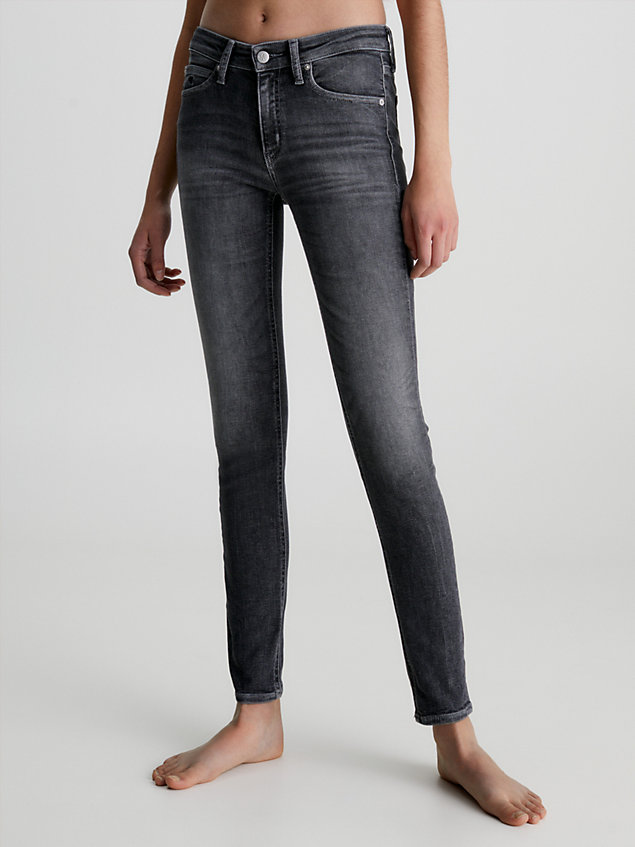 black mid rise skinny jeans for women calvin klein jeans