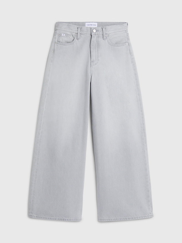 grey low rise loose jeans voor dames - calvin klein jeans
