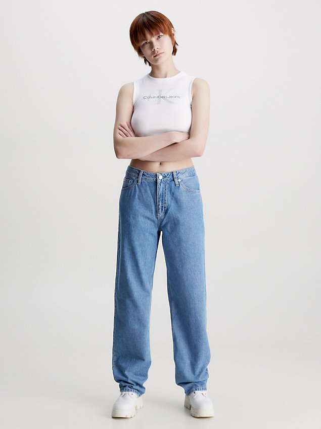 blue 90's straight jeans voor dames - calvin klein jeans