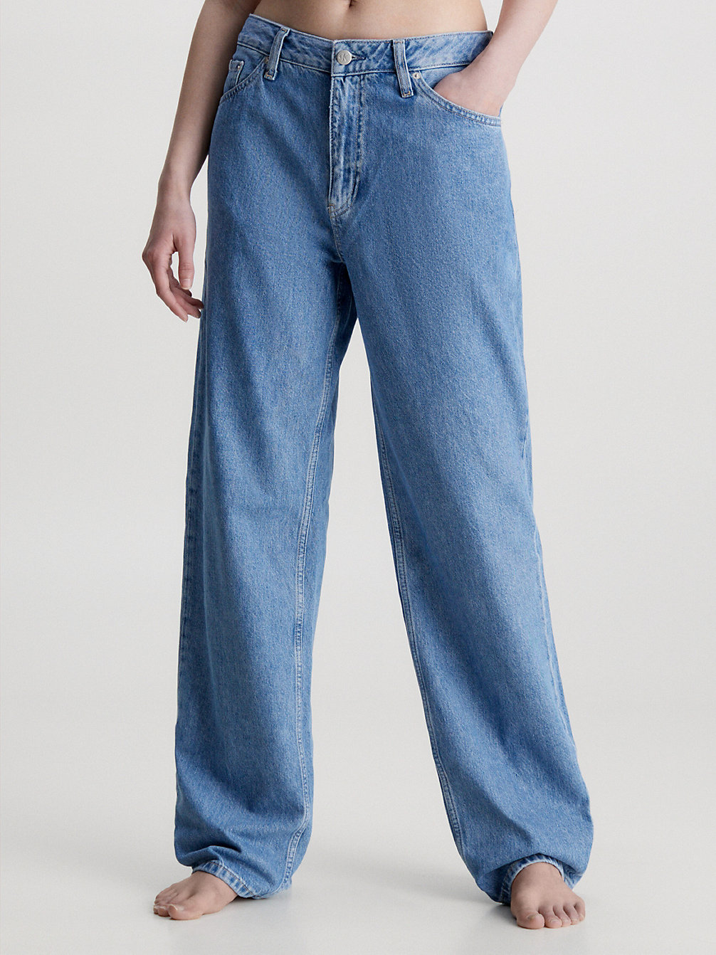DENIM MEDIUM 90's Straight Jeans undefined dames Calvin Klein
