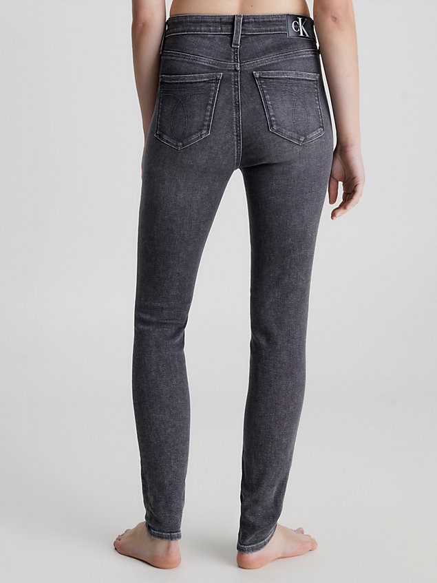 grey high rise skinny jeans für damen - calvin klein jeans
