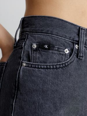 denim black high rise straight jeans for women calvin klein jeans