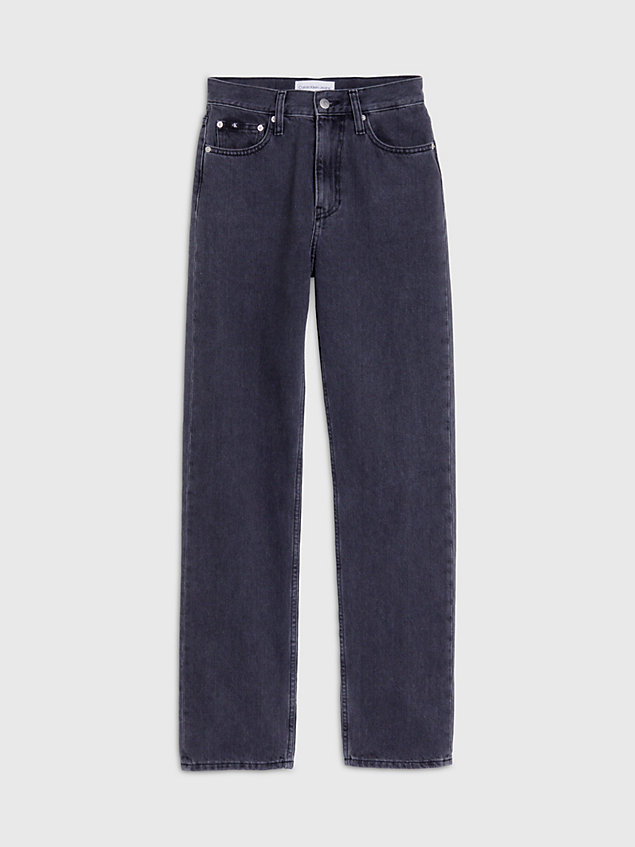 black high rise straight jeans voor dames - calvin klein jeans
