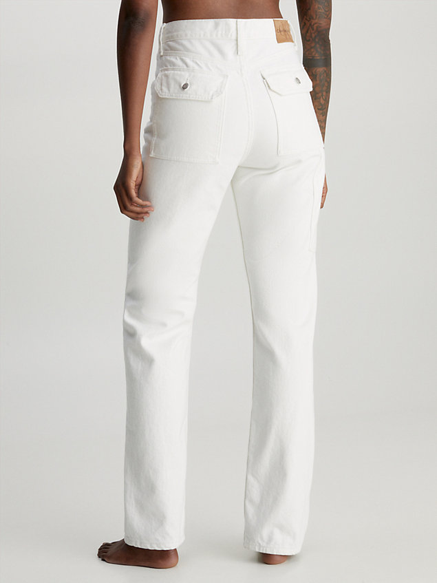 blue high rise straight utility jeans for women calvin klein jeans