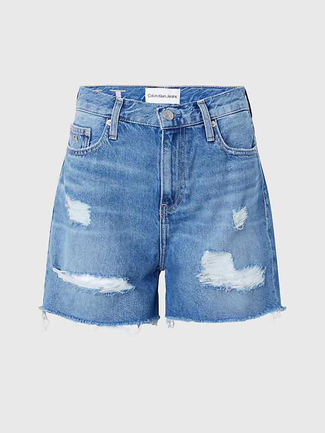 blue denim mom shorts for women calvin klein jeans