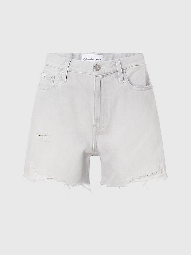 denim grey denim mom shorts for women calvin klein jeans