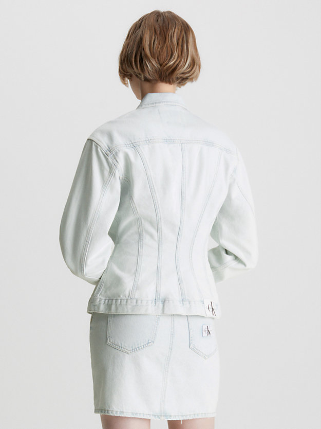 DENIM LIGHT Podkreślająca figurę jeansowa kurtka gorsetowa dla Kobiety CALVIN KLEIN JEANS