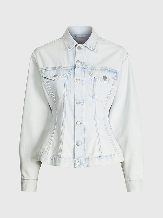 blue tailored denim corset jacket for women calvin klein jeans