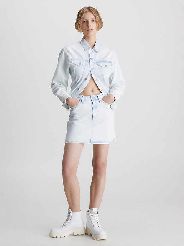 DENIM LIGHT Mini-jupe high rise en jean for femmes CALVIN KLEIN JEANS
