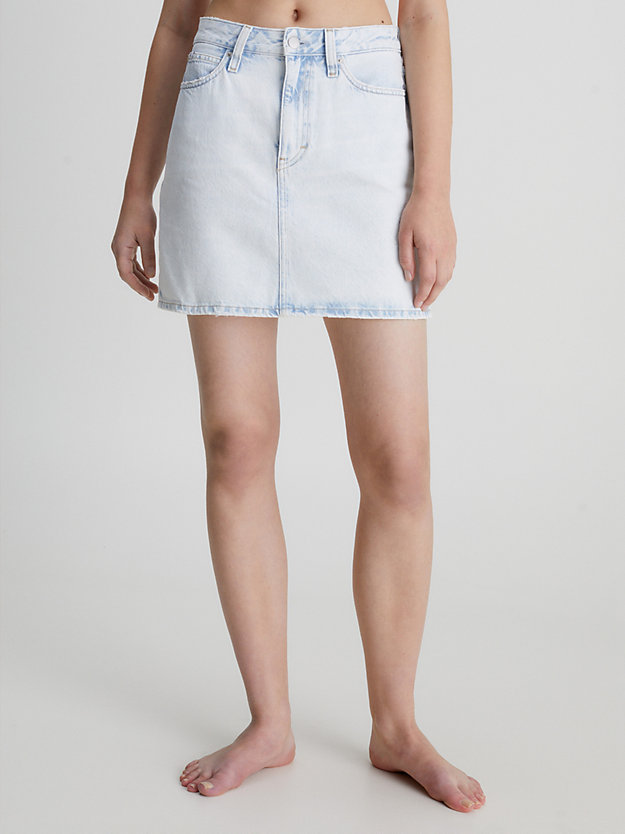 DENIM LIGHT High Rise Denim Mini Skirt for women CALVIN KLEIN JEANS