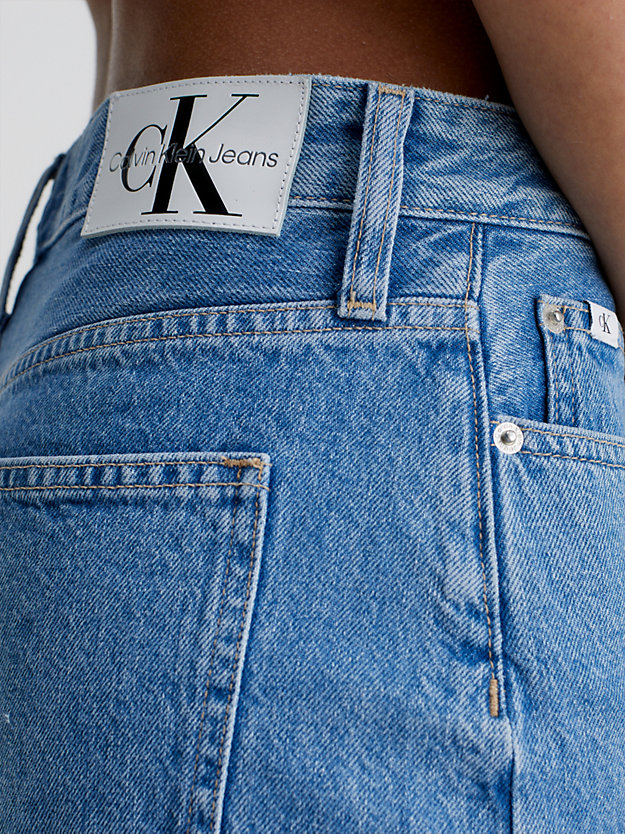 denim medium mikro-minirock aus denim für damen - calvin klein jeans
