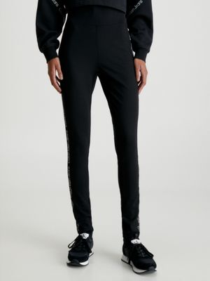 CK BLACK Milano Jersey Legging Met Logo Tape undefined dames Calvin Klein
