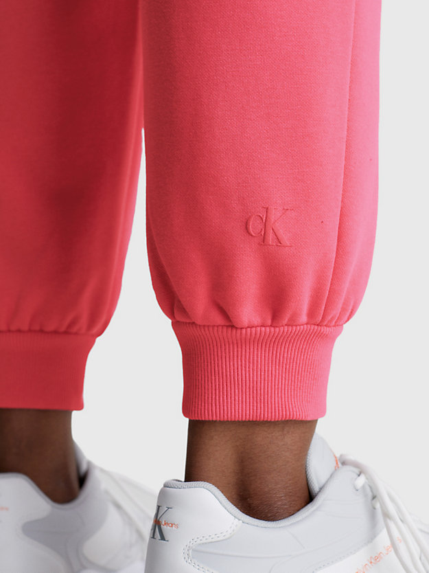 pantalón deportivo relaxed pink flash de mujer calvin klein jeans