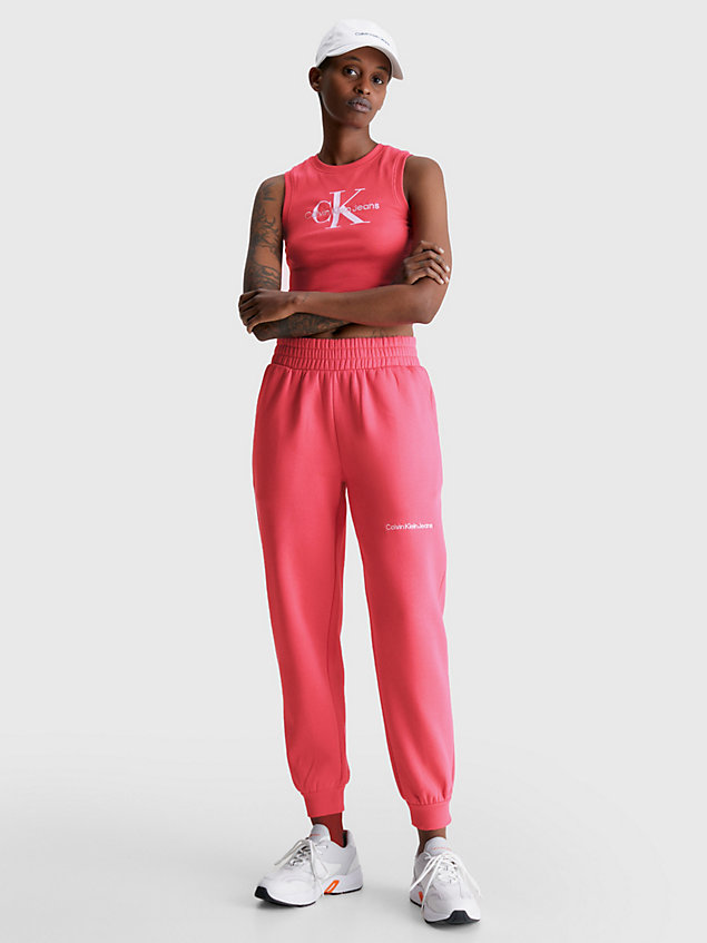 pink relaxed joggingbroek voor dames - calvin klein jeans