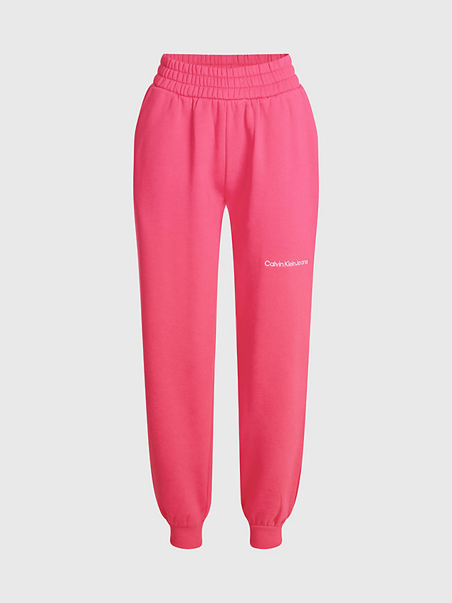 pink relaxed joggingbroek voor dames - calvin klein jeans