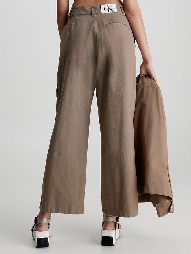 shitake cotton canvas cargo pants for women calvin klein jeans