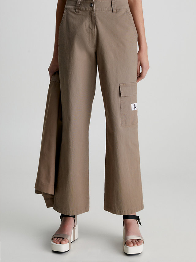 Pantaloni Cargo In Tela In Cotone > Shitake > undefined donna > Calvin Klein
