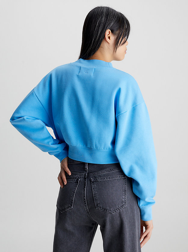blue crush cropped sweatshirt for women calvin klein jeans