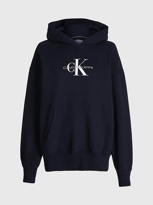 CK BLACK Oversized Monogram Hoodie for women CALVIN KLEIN JEANS