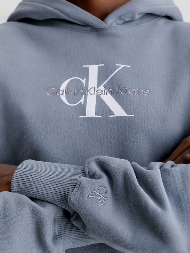 OVERCAST GREY Bluza z kapturem oversize z monogramem dla Kobiety CALVIN KLEIN JEANS