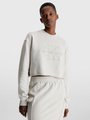 Onderhandelen Regelmatigheid Handel Cropped geborduurd sweatshirt Calvin Klein® | J20J220696ACI