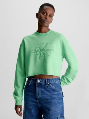 Cropped Embroidered Sweatshirt Calvin Klein® | J20J220696L1C