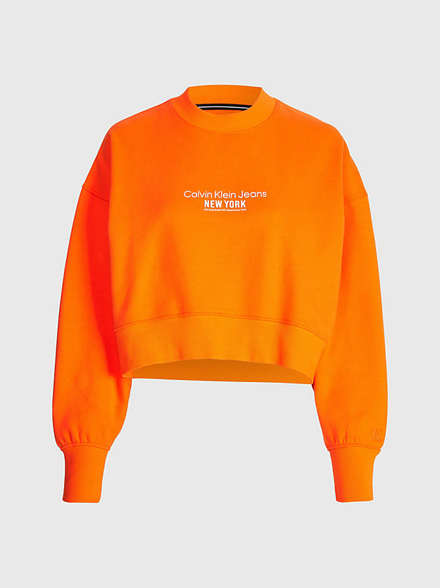 Cropped Embroidered Sweatshirt Calvin Klein® | J20J220699SCB