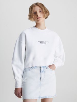 white calvin klein jumper womens