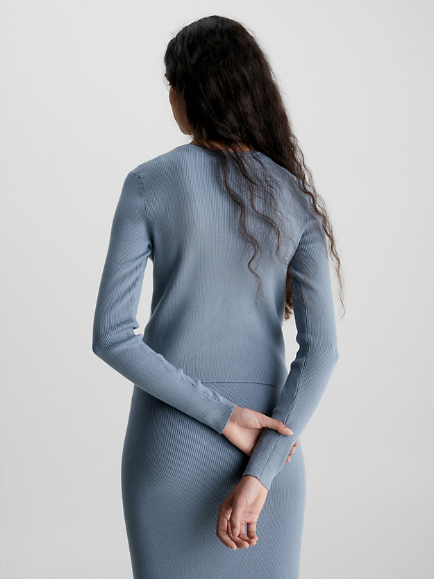 OVERCAST GREY Asymmetrischer Cardigan aus Bio-Baumwolle für Damen CALVIN KLEIN JEANS