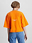 vibrant orange relaxed embroidered t-shirt for women calvin klein jeans