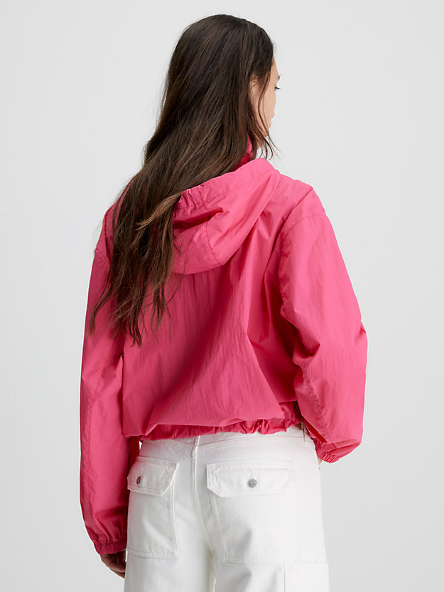 PINK FLASH Recycled Hooded Windbreaker for women CALVIN KLEIN JEANS