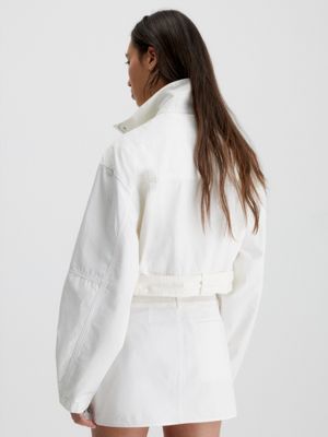 ANCIENT WHITE Cropped utility jack met riem voor dames CALVIN KLEIN JEANS