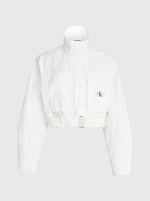 ANCIENT WHITE Cropped utility jack met riem voor dames CALVIN KLEIN JEANS