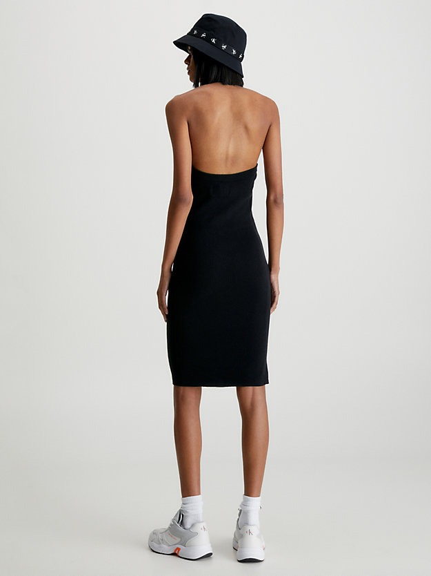 CK BLACK Neckholder-Kleid aus Bio-Baumwolle für Damen CALVIN KLEIN JEANS