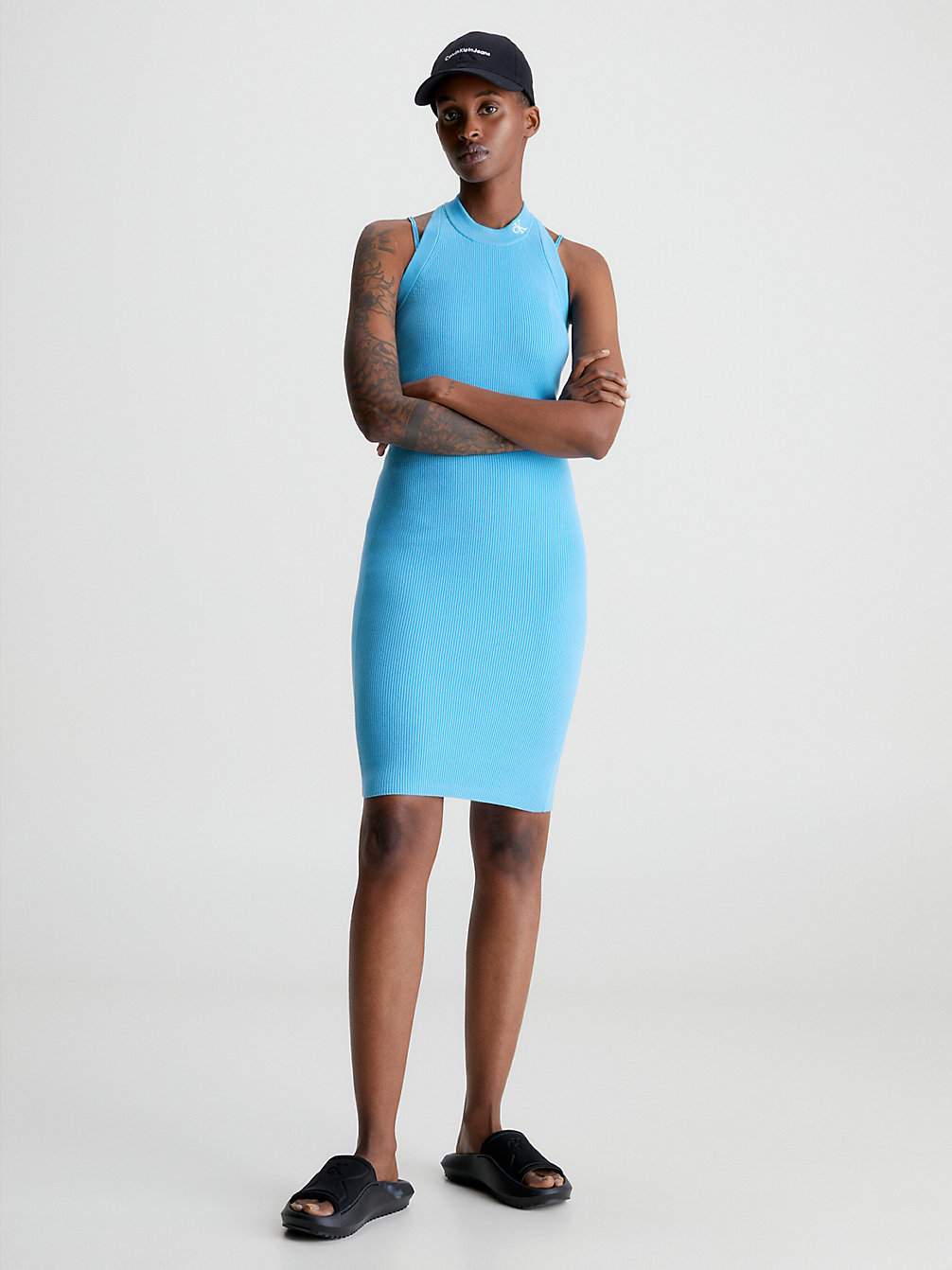 BLUE CRUSH > Organic Cotton Halter Neck Dress > undefined Женщины - Calvin Klein
