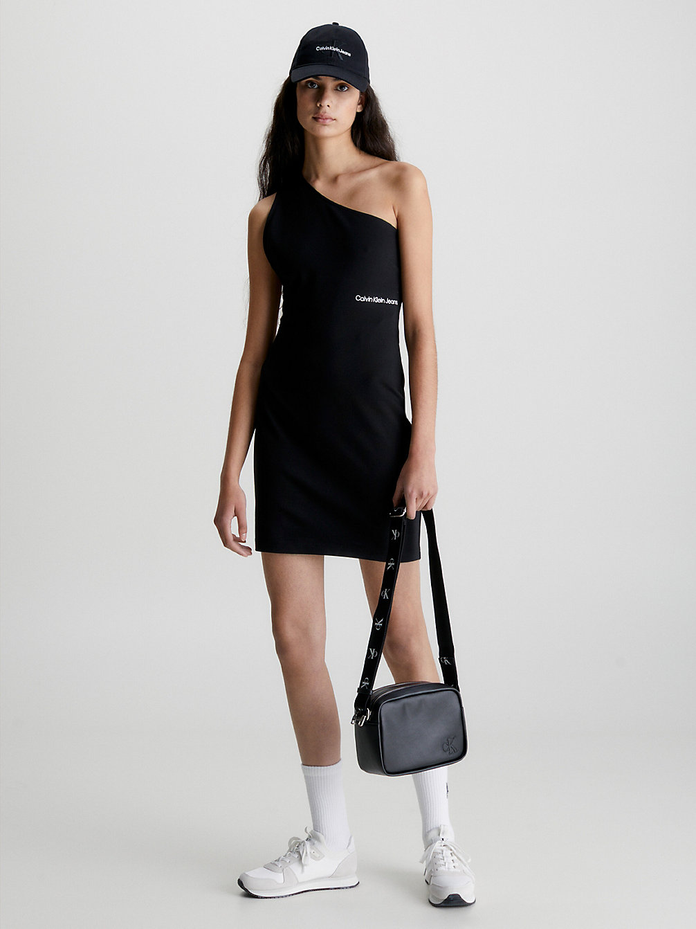 CK BLACK > One Shoulder Kleid Aus Milano-Jersey > undefined Damen - Calvin Klein