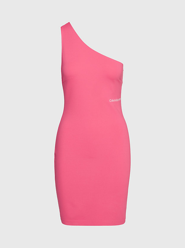 PINK FLASH One Shoulder Kleid aus Milano-Jersey für Damen CALVIN KLEIN JEANS