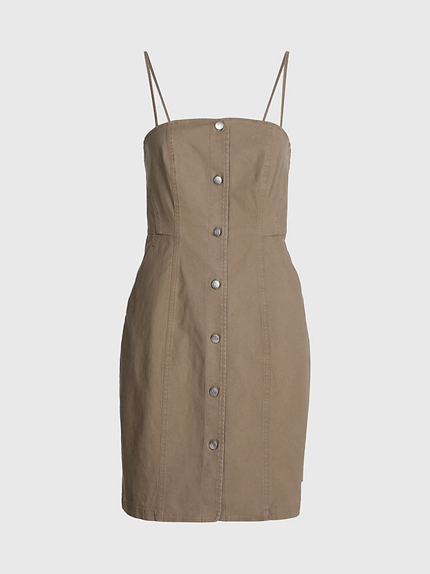 Cotton Canvas Button-Through Dress Calvin Klein® | J20J220764PE5
