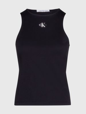 CK BLACK Organic Cotton Tank Top for women CALVIN KLEIN JEANS