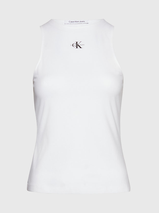 BRIGHT WHITE Top bez rękawów z bawełny organicznej dla Kobiety CALVIN KLEIN JEANS