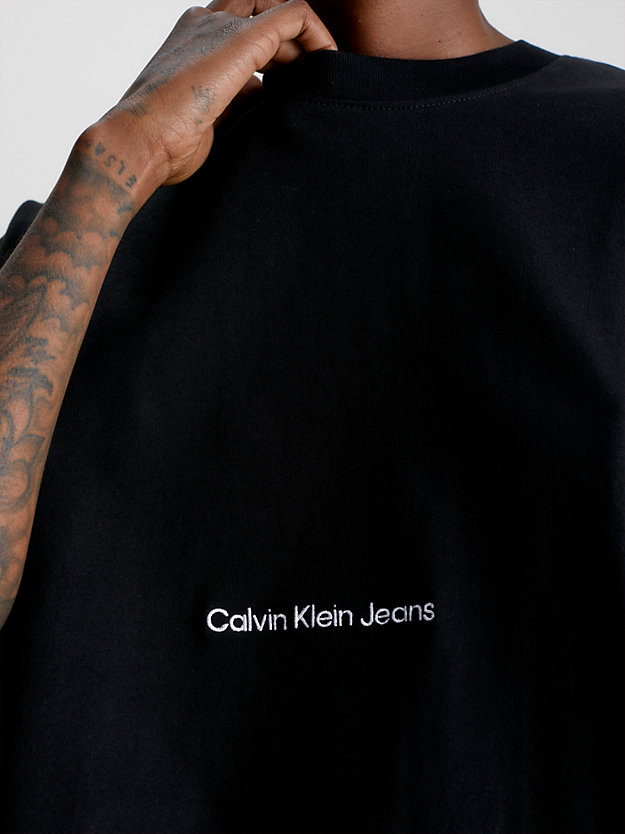 ck black boyfriend t-shirt für damen - calvin klein jeans