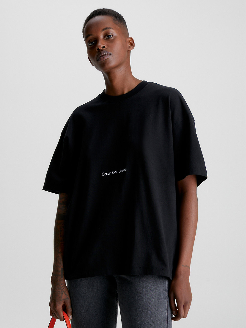 CK BLACK > Boyfriend Logo T-Shirt > undefined Женщины - Calvin Klein