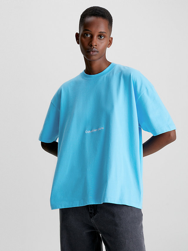 Blue Crush T-Shirt Boyfriend Avec Logo undefined femmes Calvin Klein