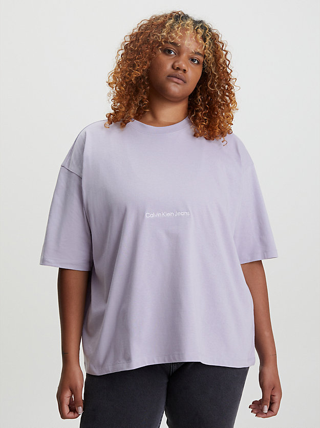lavender aura boyfriend t-shirt für damen - calvin klein jeans