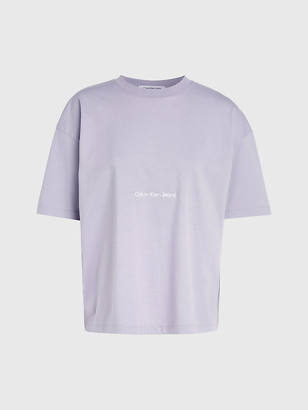 t-shirt boyfriend purple pour femmes calvin klein jeans