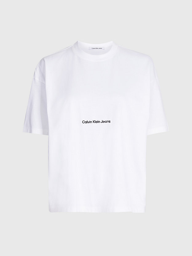 BRIGHT WHITE T-shirt boyfriend avec logo for femmes CALVIN KLEIN JEANS
