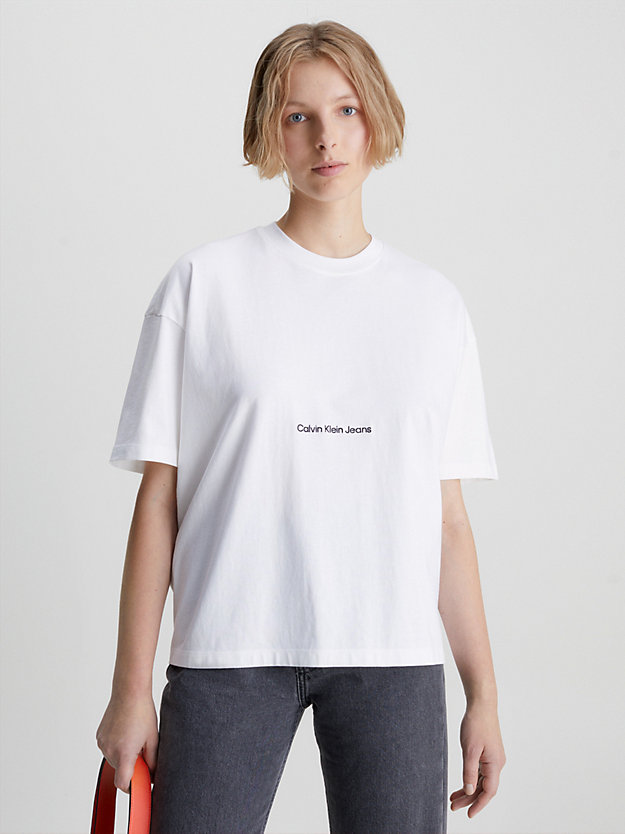 BRIGHT WHITE Boyfriend T-Shirt für Damen CALVIN KLEIN JEANS