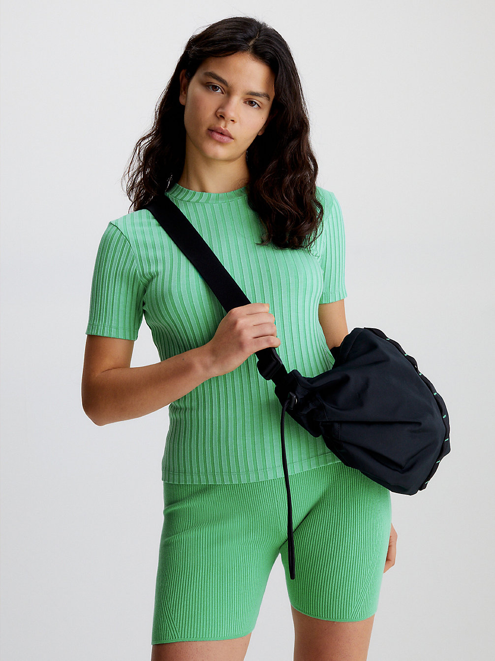 NEPTUNES WAVE Ribbed Jersey T-Shirt undefined women Calvin Klein