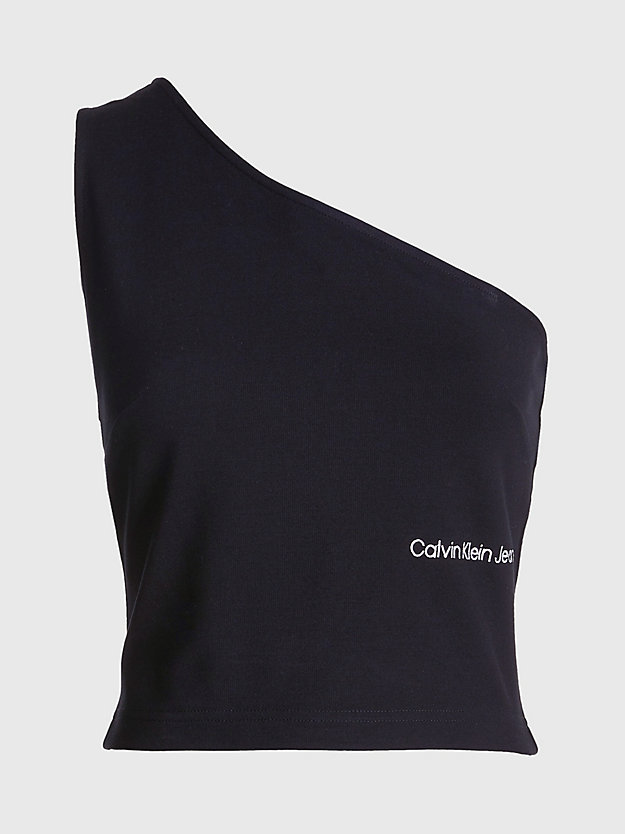 haut asymétrique en jersey milano ck black pour femmes calvin klein jeans